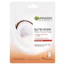Garnier Skin Naturals vyživující textilní maska s kokosovým mlékem Nutri Bomb, 28 g