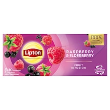 Lipton Raspberry & Elderberry aromatizovaný ovocný nálev 20 sáčků 32g