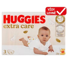 Huggies Extra Care plenky velikost 3 pro děti 6-10kg 72 ks