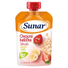 Sunar kašička ovocná kapsička banán, jahoda, ovesné vločky 6m+, 120g