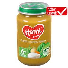 Hami masozeleninový příkrm Špenát s mořskou treskou od uk. 6. měsíce 200g
