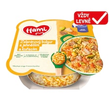 HAMI masozeleninový talířek Zeleninový bulgur s jehněčím a kuřecím 230g