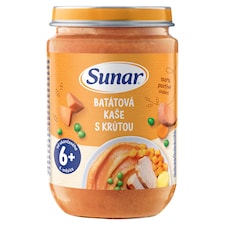 Sunar příkrm batátová kaše s krůtím masem 6m+, 190g