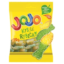 JOJO Kyselé rybičky želé bonbóny s ovocnými příchutěmi 170g