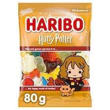 Haribo Harry Potter Hermiona želé s ovocnými příchutěmi a kolovou příchutí 80g