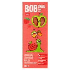 Šnek Bob Jablečno-jahodové rolky 30g