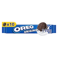 OREO Original vanilkové sušenky s náplní dokonalá na cesty 10 sušenek 110 g