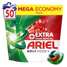 Ariel Allin1 PODS Kapsle Na Praní +Mimořádná Účinnost Při Odstraňování Skvrn, 50 Praní