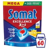 Somat Excellence 3in1 Lemon Fresh kapsle do automatické myčky nádobí 60 ks 1086g