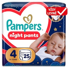 Plenkové Kalhotky Pampers Pants Night Velikost 4, 25 Kusů, 9kg-15kg