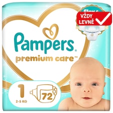 Pampers Premium Care Velikost 1, 72 Plenek, 2kg-5kg