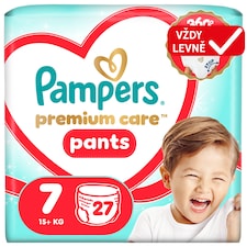 Plenkové Kalhotky Pampers Premium Care Pants Velikost 7, 27 ks, 15kg+