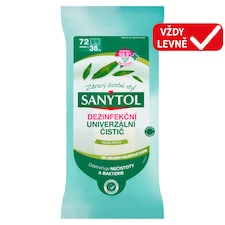 Sanytol Dezinfekční univerzální čisticí utěrky eukalyptus 72 ks