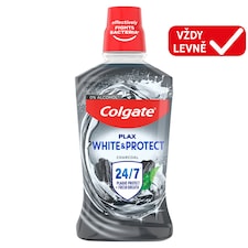 Colgate Plax White + Charcoal ústní voda bez alkoholu 500 ml