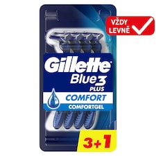 Gillette Blue3 Plus Comfort, Jednorázové Holící Strojky Pro Muže, Balení Holících Strojků