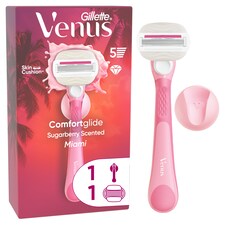 Gillette Venus ComfortGlide Miami S Vůní Sugarberry Dámský Holicí strojek Náhradní Hlavice Holicí
