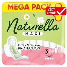Naturella Maxi Vložky Maxi, velikost 3, S Křidélky, 16