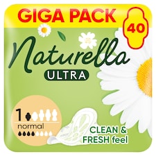 Naturella Ultra, Velikost 1 Normal, Vložky S Křidélky, 40