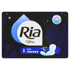 Ria Ultra Night menstruační vložky 8 ks