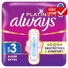 Always Platinum Hygienické Vložky Super Extra (Velikost 3) 22 Ks