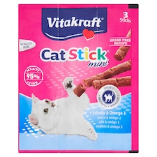 Vitakraft Cat Stick mini s příchutí platýse 3 ks 18g
