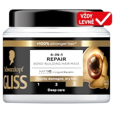 Schwarzkopf Gliss regenerační maska 4v1 Ultimate Repair pro silně poškozené a suché vlasy 400ml