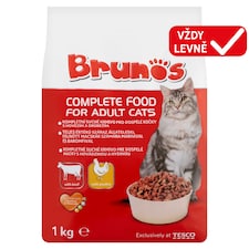 Brunos Kompletní suché krmivo pro dospělé kočky s hovězím a drůbežím 1kg