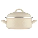 Cream smaltovaný kastrol 16 cm