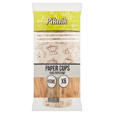 Piknik Papírové kelímky 450 ml 6 ks