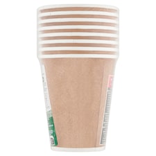 Decorata Hnědé papírové poháry 200 ml 8 ks