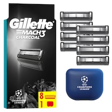 Gillette Mach3 Charcoal Náhradní Holicí Hlavice Pro Muže, 3 Břity