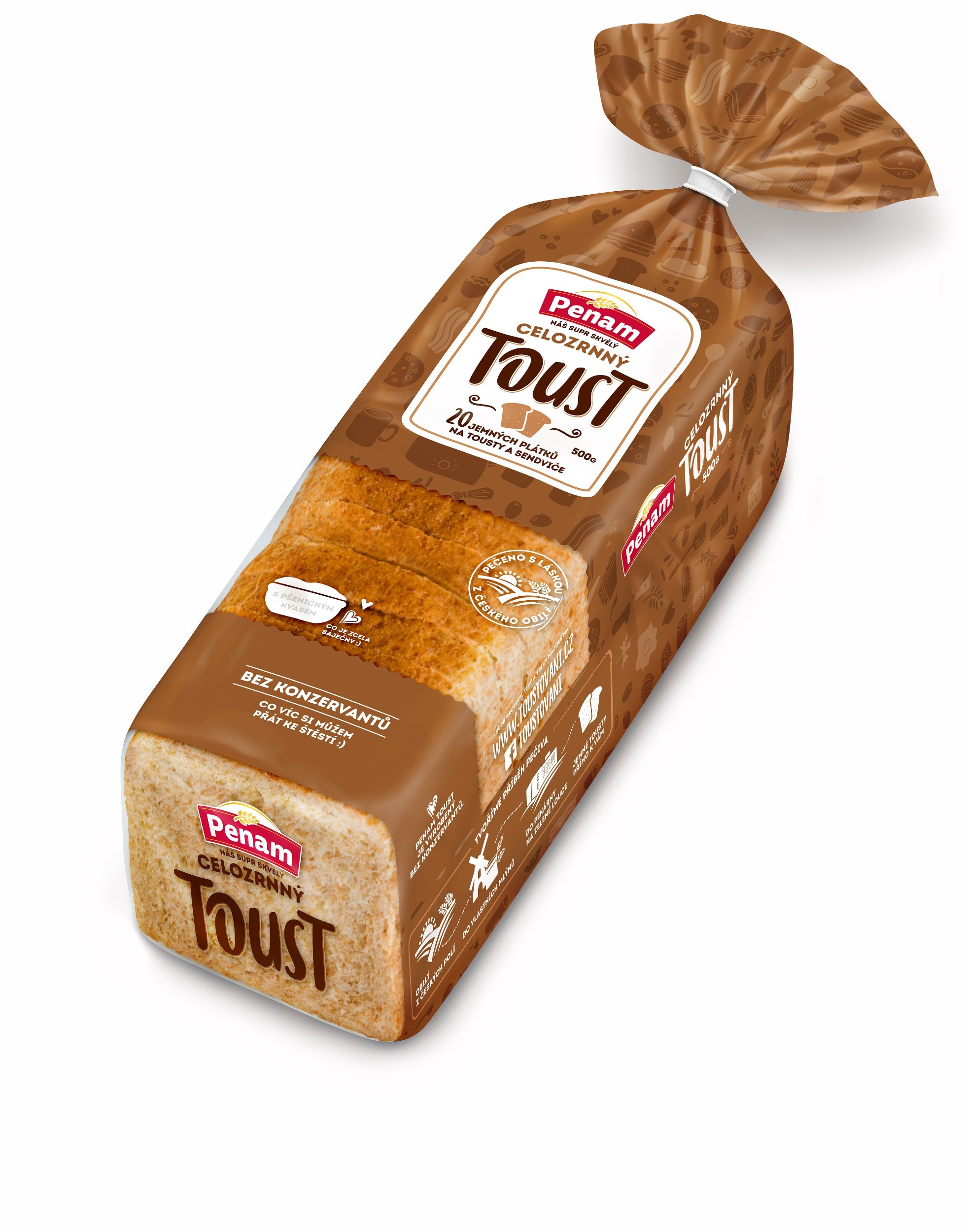 Penam Chléb toustový celozrnný 500 g
