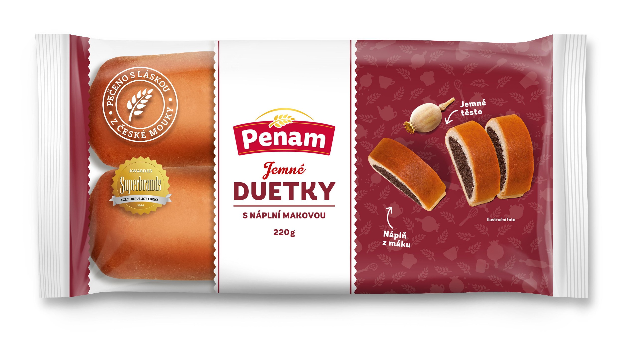Penam Duetky s náplní makovou 2 kusy 220g