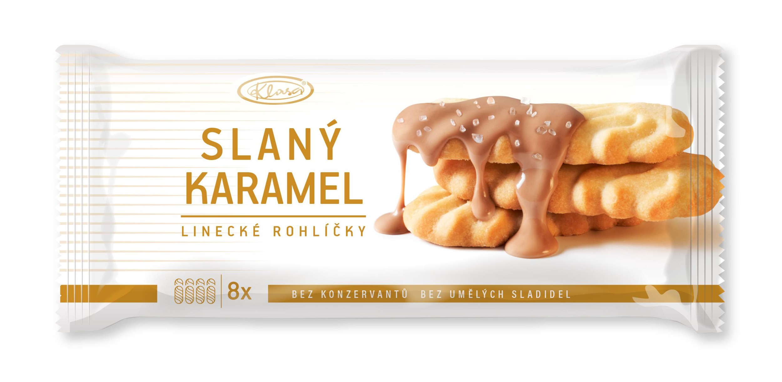 Klasa Linecké rohlíčky slaný karamel 120 g