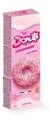 Cuorenero Donuty s polevou bez lepku jahoda (3 kusy) 111 g