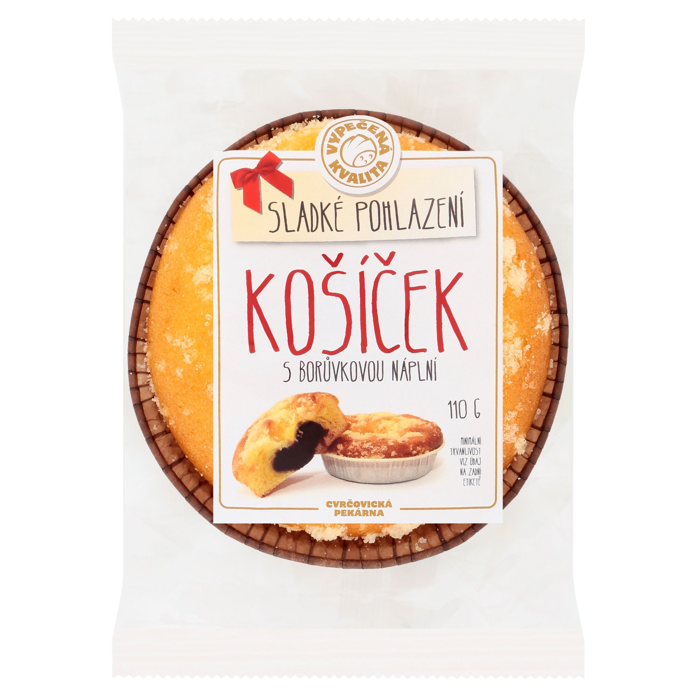 Cvrčovická pekárna Košíček s borůvkovou náplní 110 g