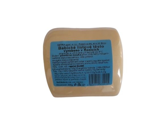 Šetra Babické listové těsto vyrobeno v Rosicích 500 g