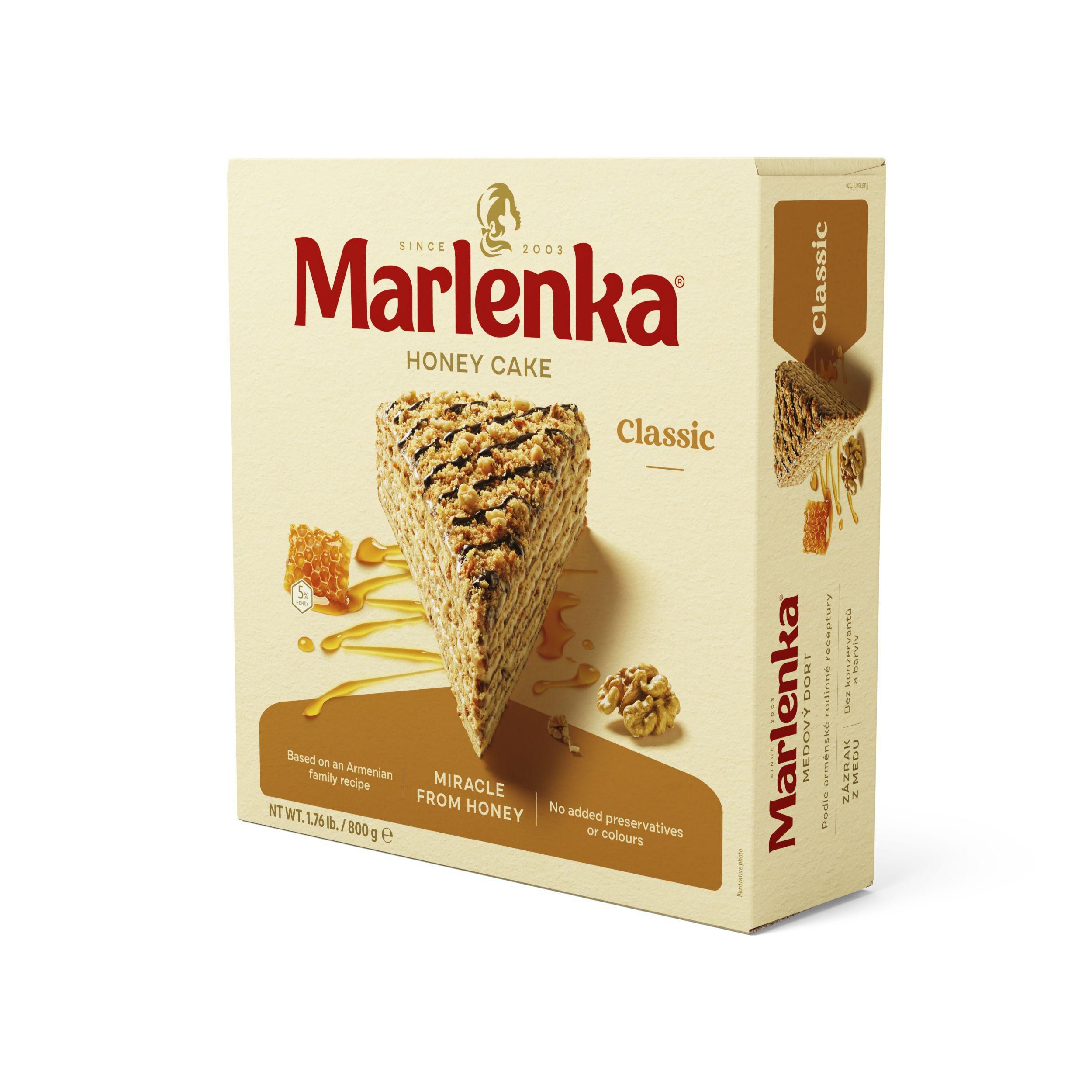 Marlenka Medový dort s vlašskými ořechy 800 g
