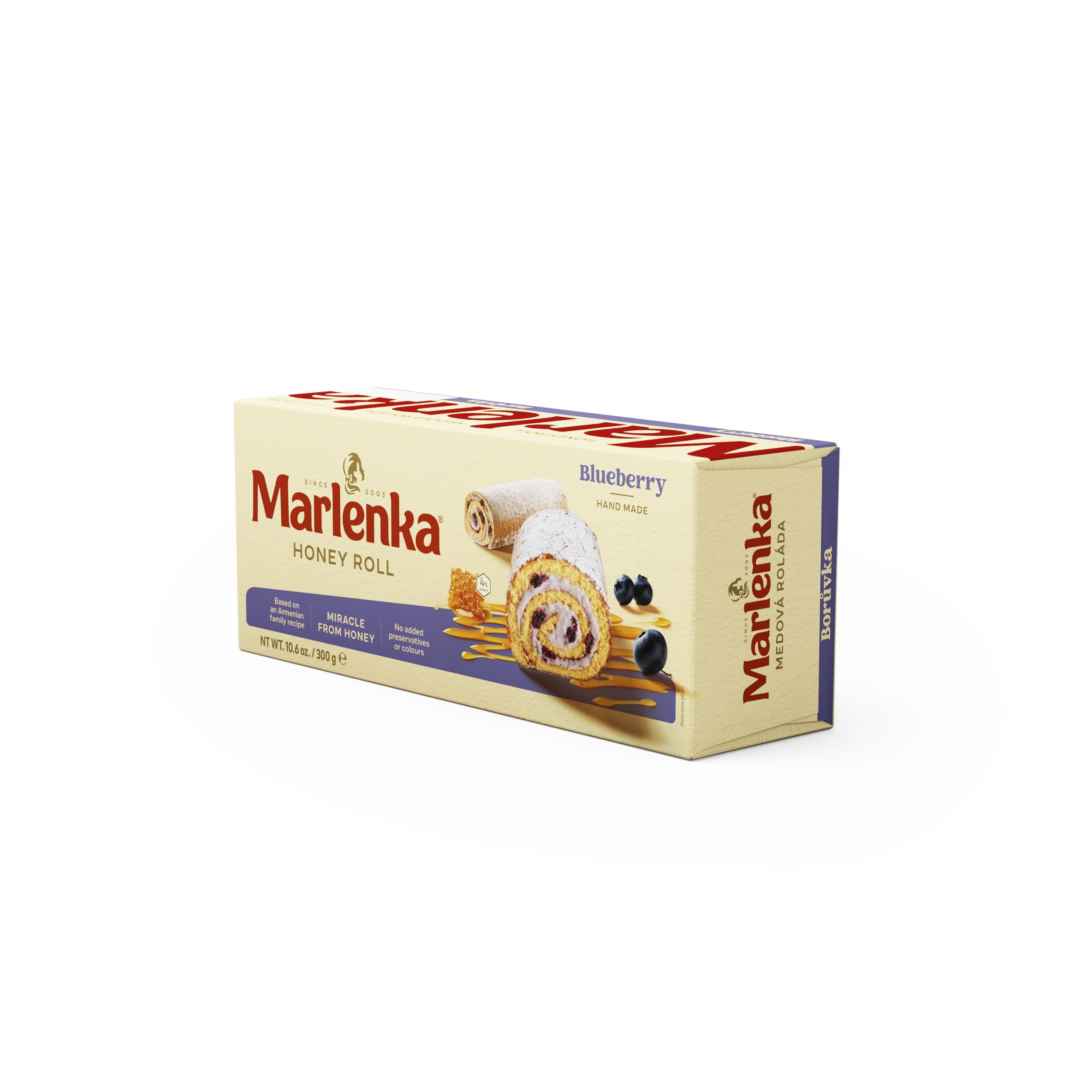 Marlenka Medová roláda s borůvkami 300 g