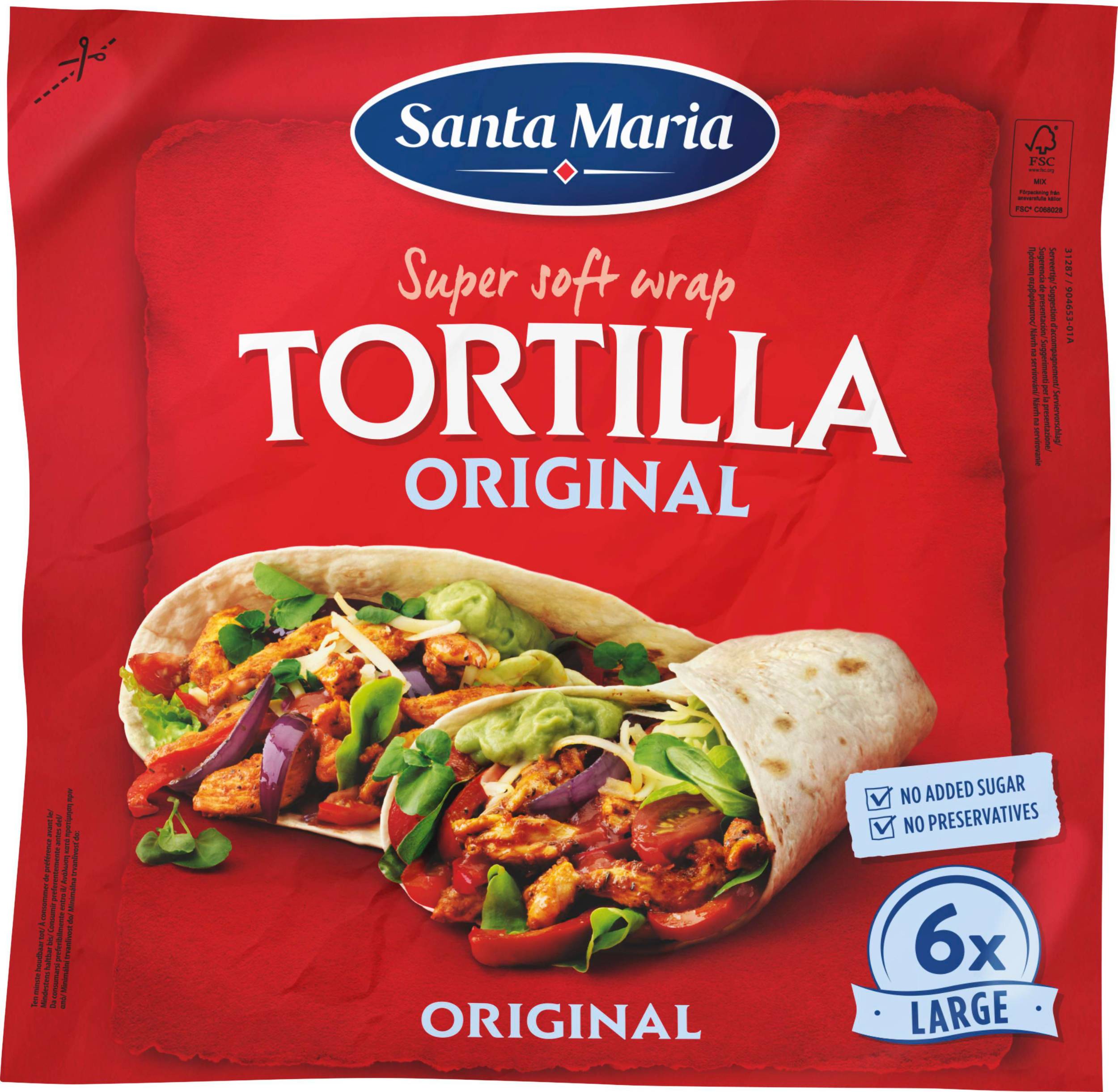 Santa Maria Tex Mex Tortilla original wrap 371 g