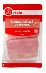 Váš Výběr Šunka výběrová dušená krájená 85 % 100g