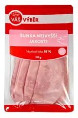 Váš Výběr Šunka nejvyšší jakosti krájená 95 % 100g