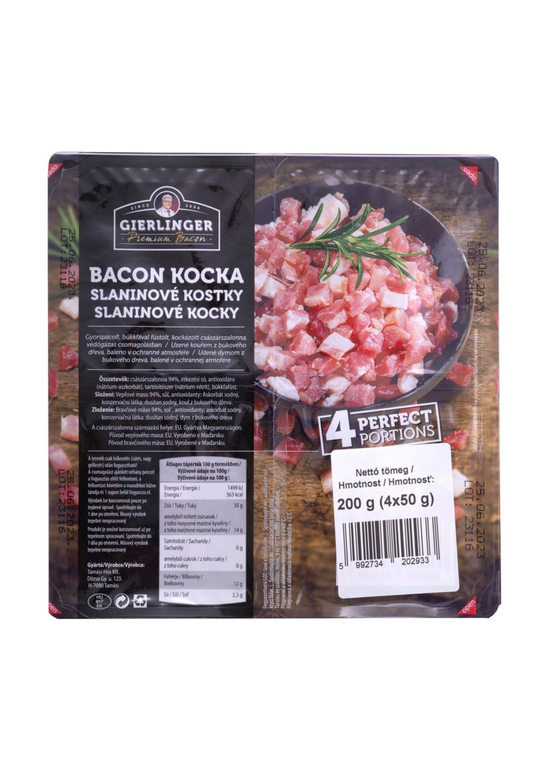 Gierlinger Slaninové kostky 4x50g