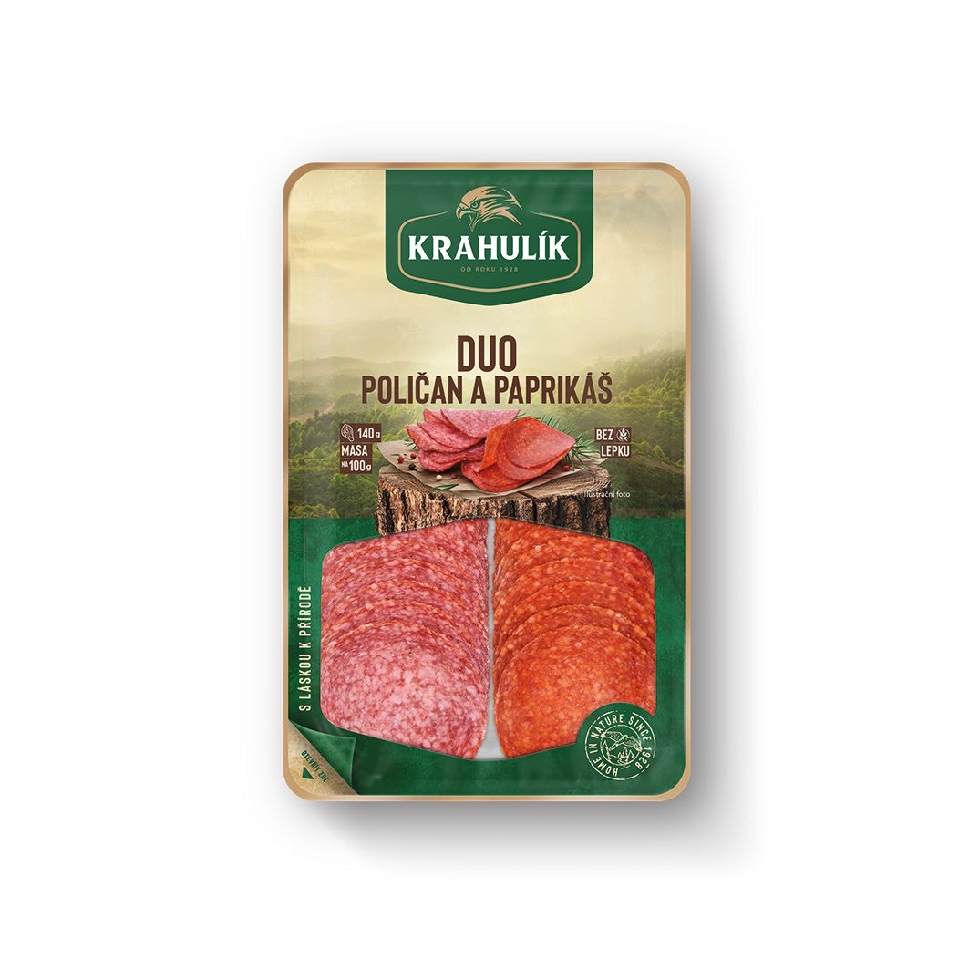 Krahulík Duo poličan, paprikáš krájený 100 g