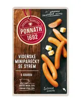 Ponnath Vídeňské minipárečky se sýrem 200 g