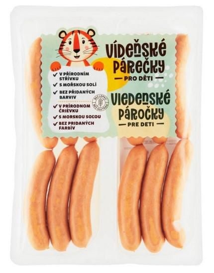 Kostelecké uzeniny Vídeňské párky pro děti 2x150g