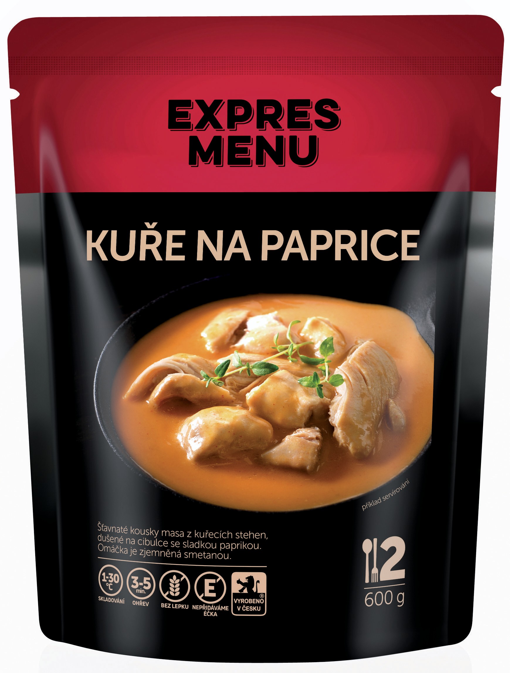 Expres menu Kuře na paprice, 2 porce, 600g