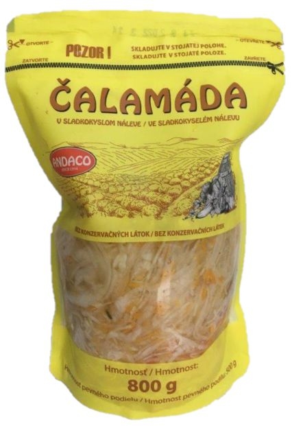 Andaco Čalamáda ve sladkokyselém nálevu bez konzervačních látek 800 g