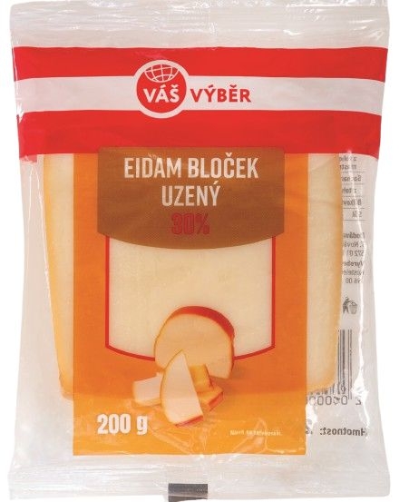 Váš Výběr Eidam 30% bloček uzený 200g