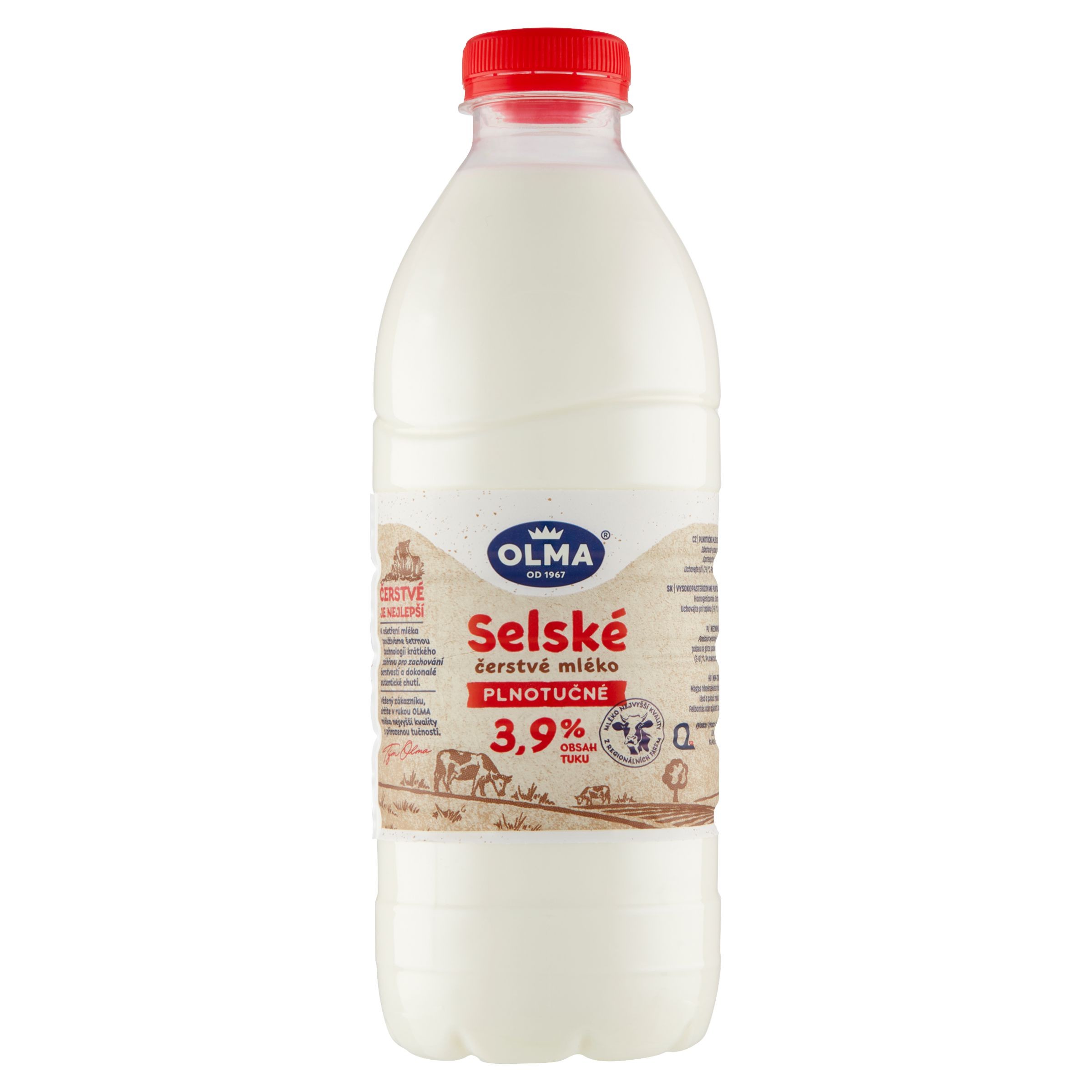 Olma Selské čerstvé mléko plnotučné 3,9% 1 l